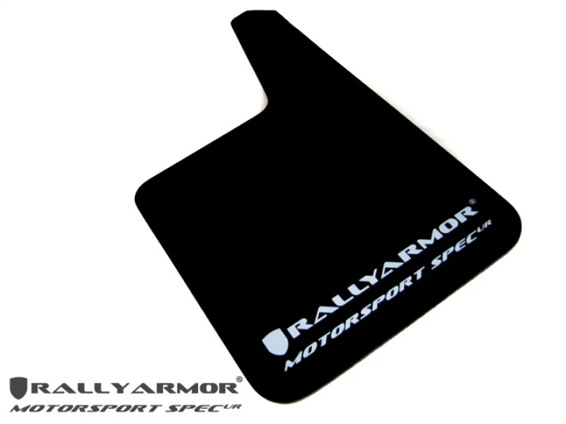 Rally Armor Universal-Passform (ohne Hardware) Motorsport-Spezifikation schwarzes UR-Spritzschutz mit weißem Logo