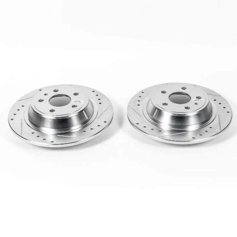 Power Stop 13-19 Ford Fusion Rear Evolution Drilled & Slotted Rotors - Pair