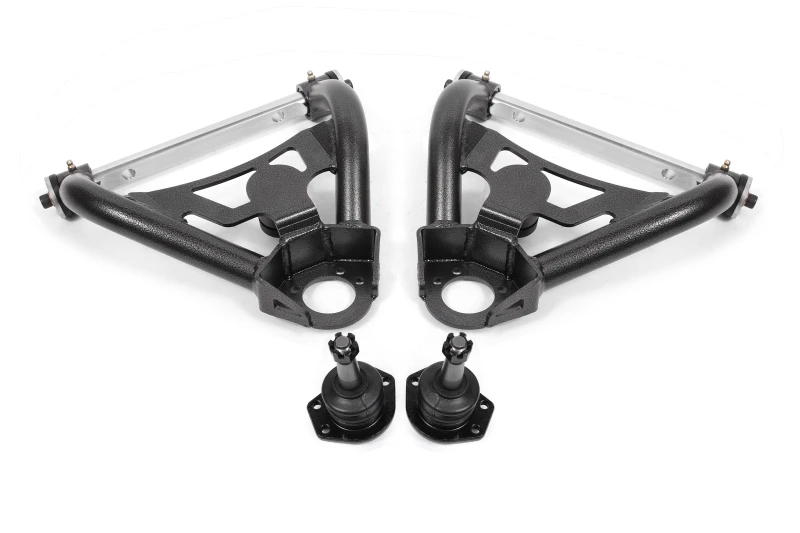 BMR 64-72 A-Body Pro-Touring Upper A-Arms w/ Tall Ball Joint (Delrin) - Black Hammertone