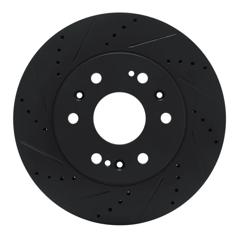 DFC 05-20 Cadillac Escalade Front Left Drilled & Slotted Black Brake Rotor