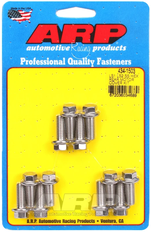 ARP Rear Hex Motor Cover Bolt Kit for Chevy LS1 LS2 SS