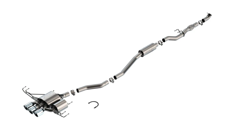 Borla 2023 Honda Civic Type R MT ATAK Catback-Auspuff mit 4-Zoll-Endrohren