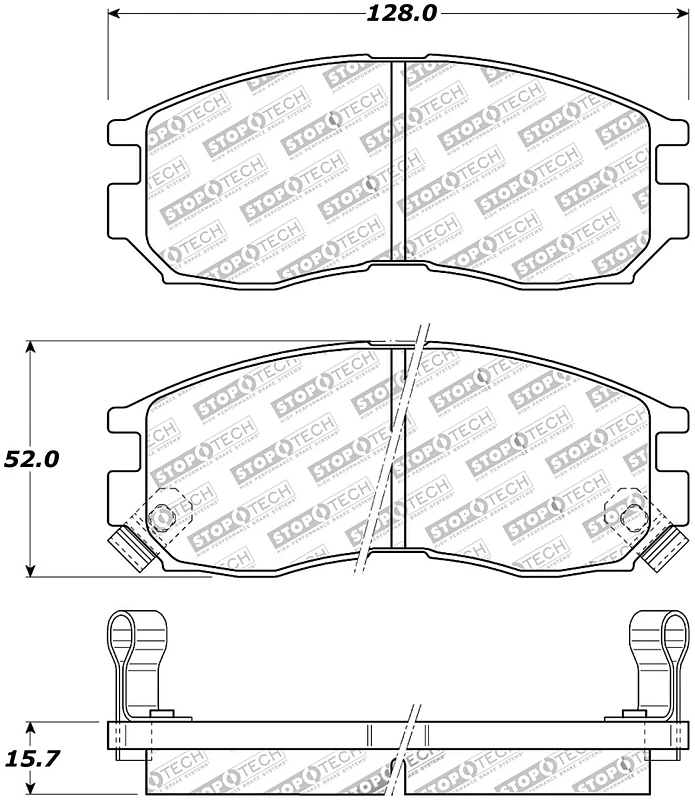 StopTech Street Touring 4/89-99 Front Brake Pads for Mitsubishi Eclipse GST