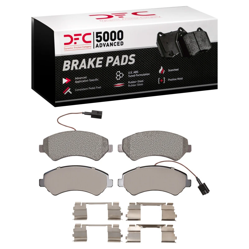 DFC 14-25 Ram ProMaster EV Front 5000 Advanced Semi Metallic Brake Pads and Hardware Kit