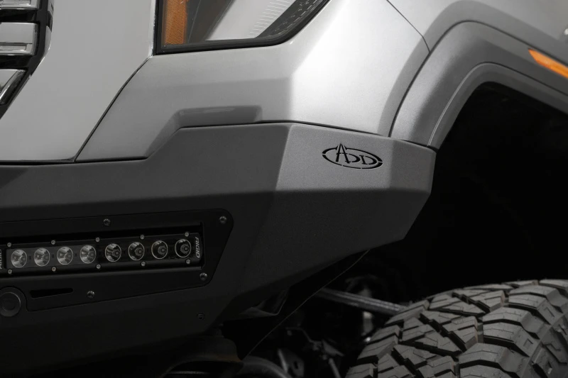 Addictive Desert Designs 24+ GMC 2500/3500 Phantom Front Bumper w/Winch- Hammer Black
