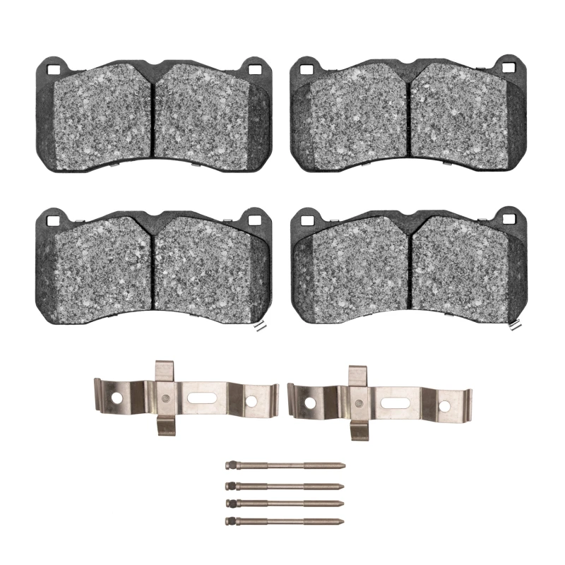 DFC 13-14 Ford Mustang Front 5000 Advanced Low Metallic Brake Pads and Hardware Kit
