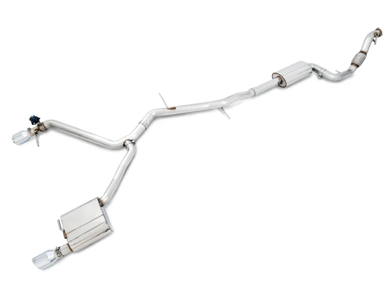 AWE Tuning Audi B9 A5 SwitchPath Auspuff Dual Outlet - Chrom-Silber-Tipps (enthält DP und Fernbedienung)
