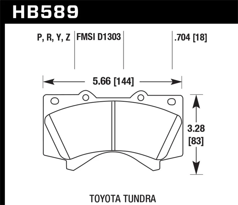 Hawk 08-21 Toyota Land Cruiser HP Plus Bremse Pad Set