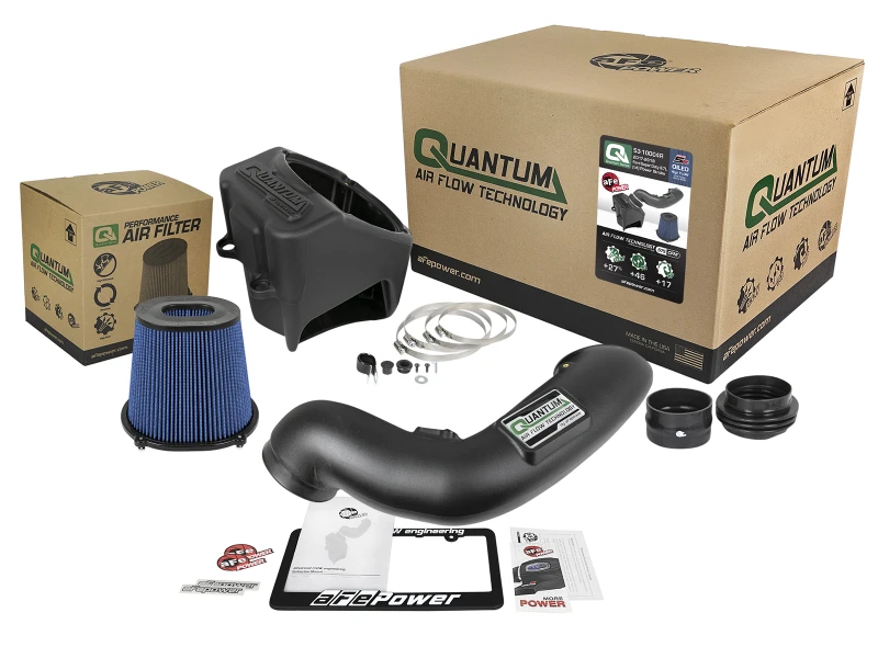 aFe Quantum Pro 5R Kaltluft-Ansaugsystem 17-18 Ford Powerstroke V8-6.7L - geölt
