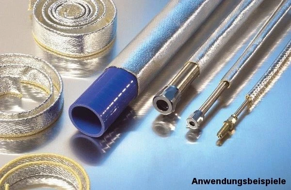 1m Hitzeschutzschlauch 42mm Alu Aramid
