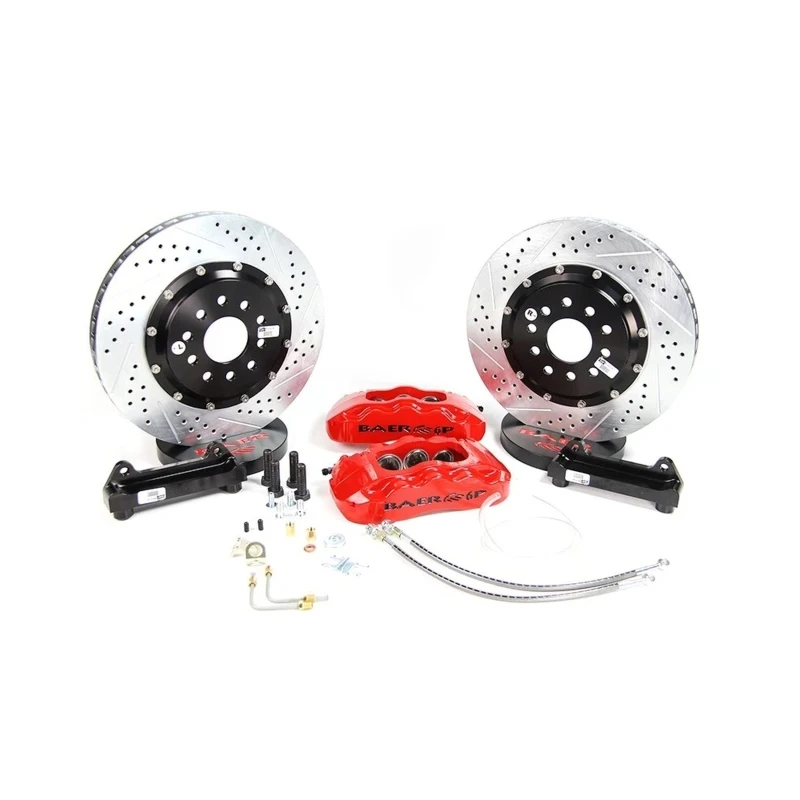 Baer Brakes C5/C6 Corvette Based Spindles & Hubs 14in Pro+ Front SDZ Brake Kit - Red
