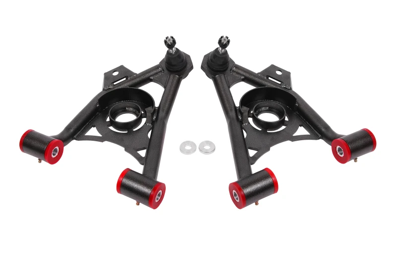 BMR 94-04 Ford Mustang Non-Adj. A-Arms Lower (Poly) w/ Spring Pocket - Black Hammertone