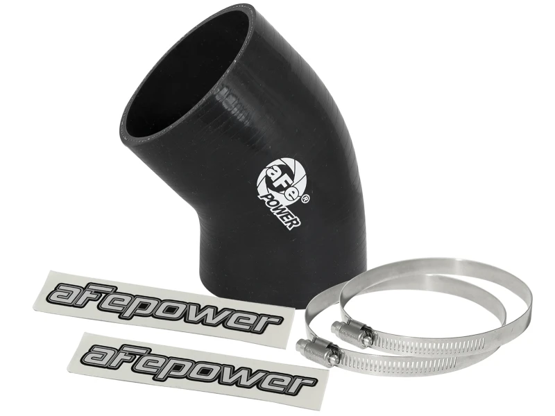 aFe Magnum FORCE Intake Coupling Kit (3 IN ID to 3-1/4 IN ID x 45 Deg.) Elbow Coupler - Black