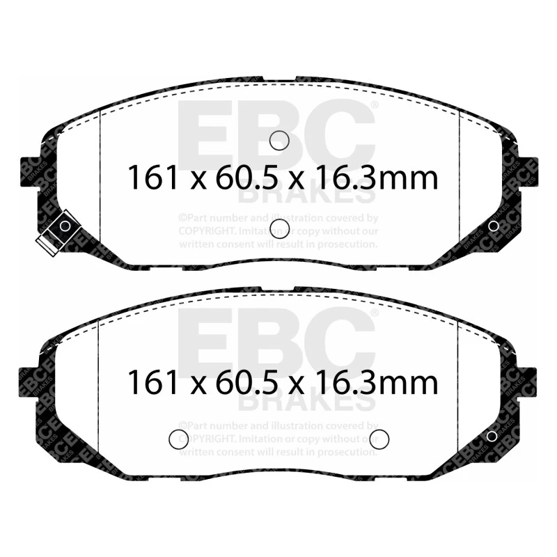 EBC 2015+ Kia Sedona 3.3L Ultimax2 Front Brake Pads