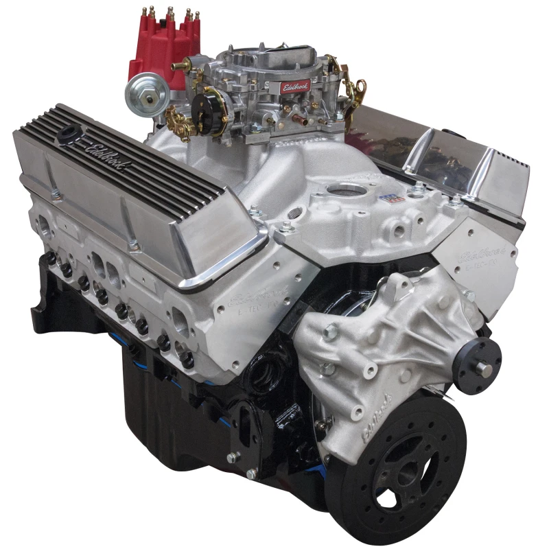 Edelbrock-Kistenmotor Edelbrock 9,0:1 Performer E-Tec mit langem Wasserpumpen-Rohr