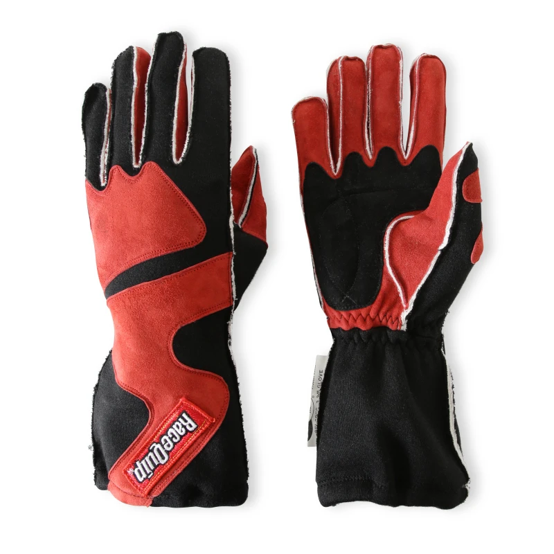 RaceQuip SFI-5 Rot/Schwarz Medium Outseam mit Verschluss Handschuh