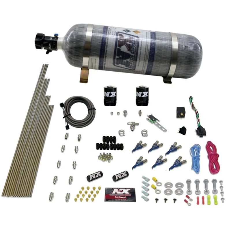 Nitrous Express V6AN Benzin-EFI Nitrous Kit (150-375PS) mit Composite-Flasche