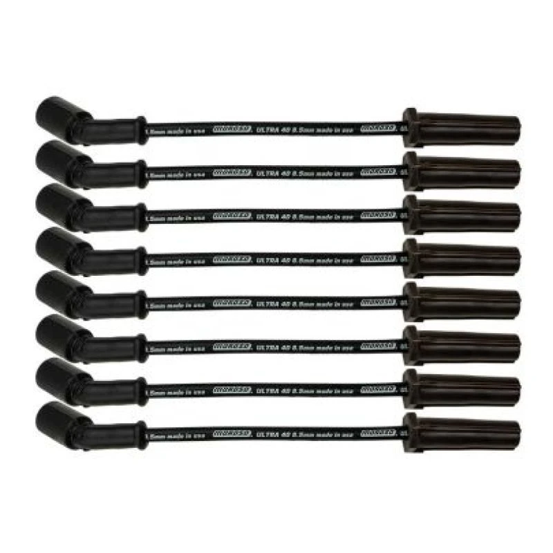 Moroso GM LS/LT 8,5 mm Ultra 40 11 Zoll Zündkabelsatz ohne Alu-Hitzeschutz – Schwarz