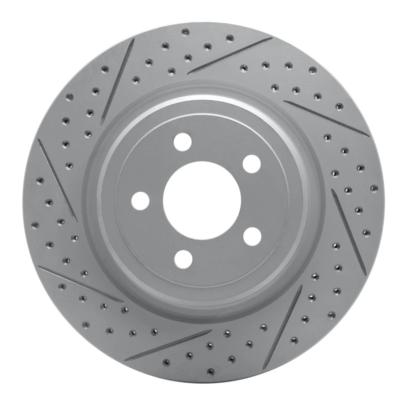 DFC 06-23 Dodge Charger Rear Left Drilled & Slotted Geoperformance Rotor
