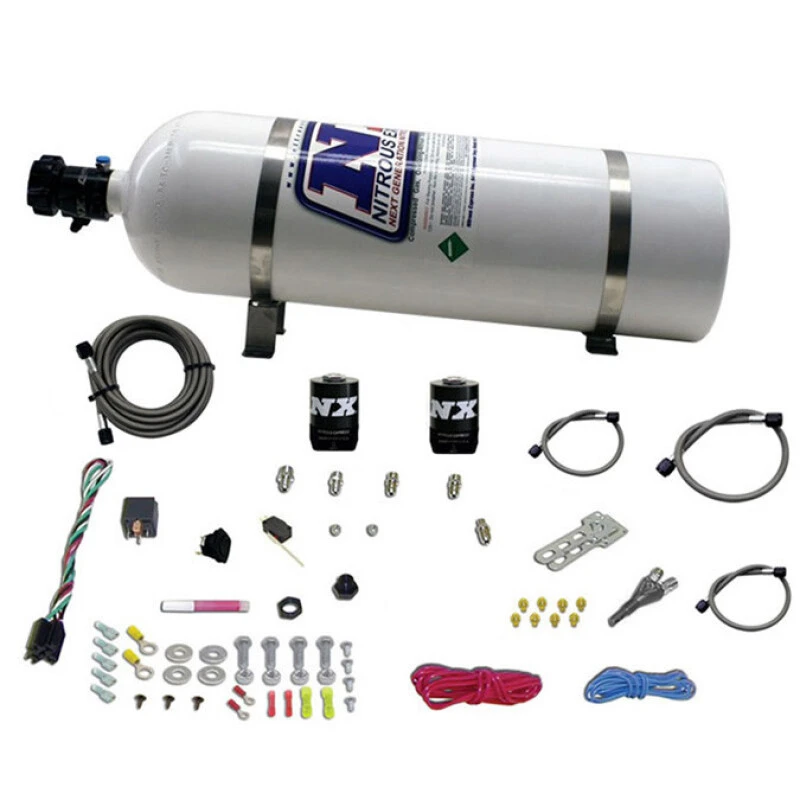Nitrous Express All Ford EFI Einzel-Düsen Nitrous Kit (35-150PS) mit 15lb Flasche