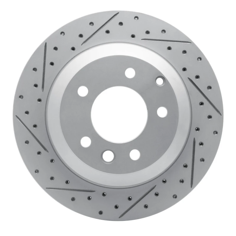 DFC 03-18 Audi Q7 Rear Left Drilled & Slotted Geoperformance Rotor