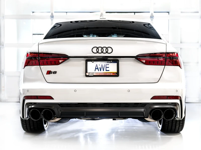 AWE Tuning 19-23 Audi C8 S6/S7 2.9T V6 AWD Touring Edition Auspuff - Diamantschwarze Endrohre
