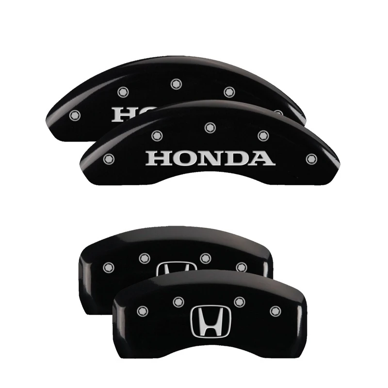 MGP 4 Bremse Caliper Abdeckungen Graviert Vorne Honda Graviert Hinten H Logo Schwarz Silber