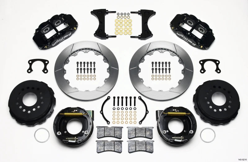 Wilwood Narrow Superlite 4R Hintere Bremse Kit 12,88 Zoll Klein Ford 2,66 Zoll Offset