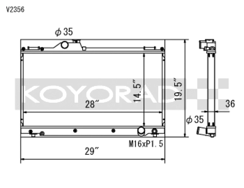 Koyo Racing All-Aluminum Radiator für 2001–2005 Lexus IS300