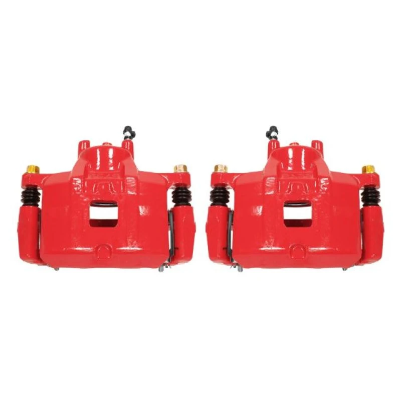 Power Stop 07-12 Dodge Caliber Front Red Calipers w/Brackets - Pair