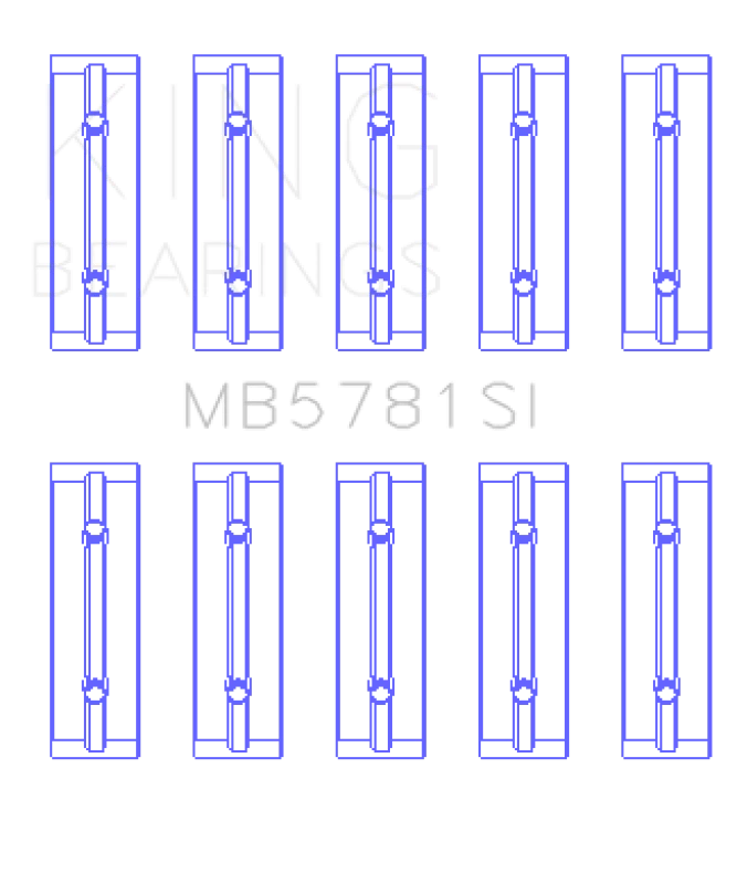 King Engine Bearings Nissan Mr18DE/Mr20DE Renault M4R 700/01/04 (Size +0.25mm) Main Bearing Set