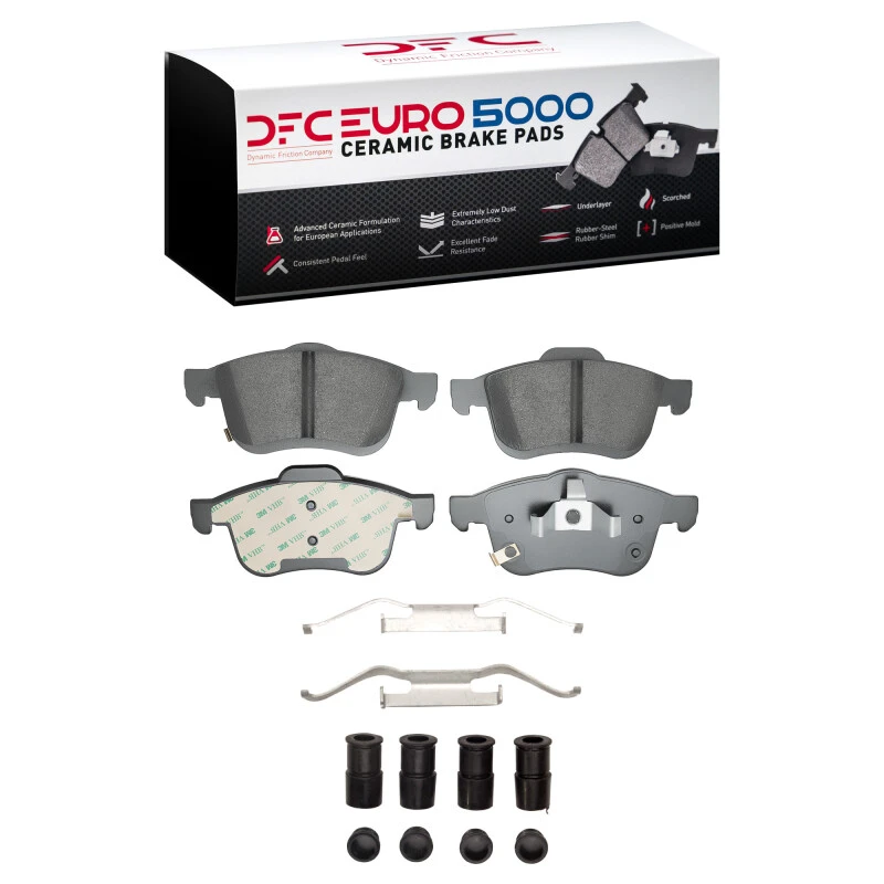 DFC 14-19 Fiat 500L Front Euro 5000 Ceramic Brake Pads and Hardware Kit