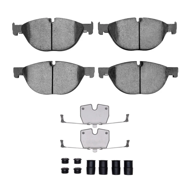 DFC 09-18 BMW 740Ld Xdrive Front 5000 Advanced Low Metallic Brake Pads and Hardware Kit