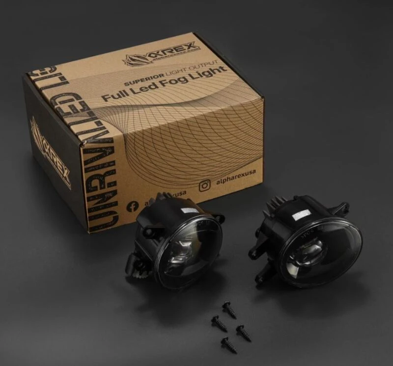 AlphaRex Universelle Toyota/Lexus/Scion DoubleTap Dual Color LED-Projektorscheinwerfer - Weiß/Bernstein