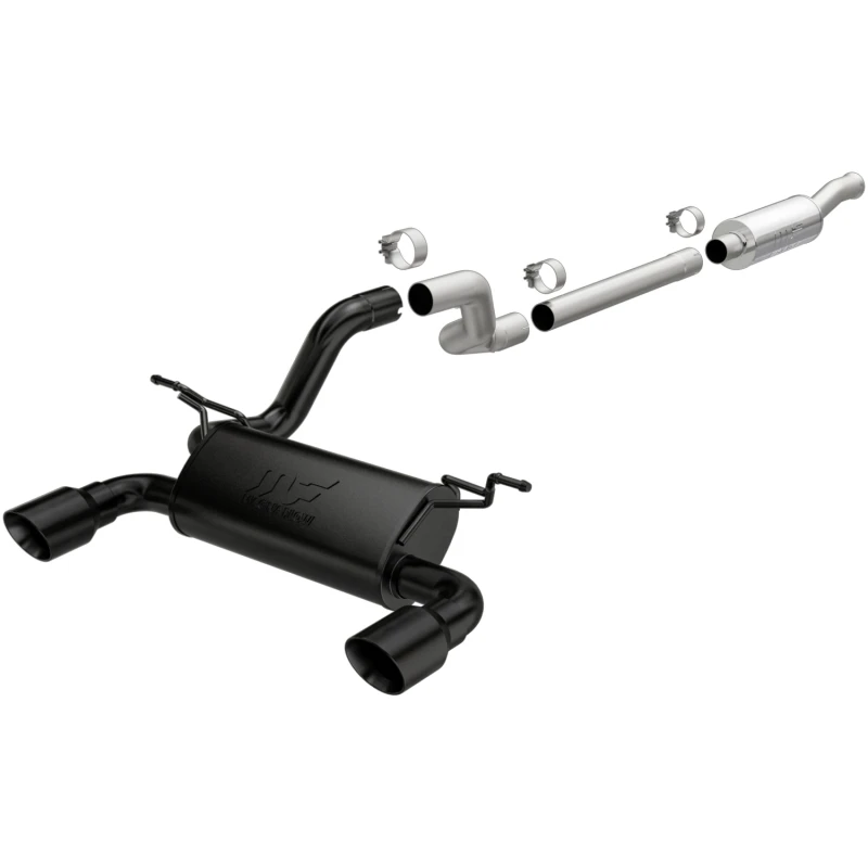 MagnaFlow Cat-Back 2018 Jeep Wrangler 2.0L Dual Schwarz Beschichtet 4in Spitzen