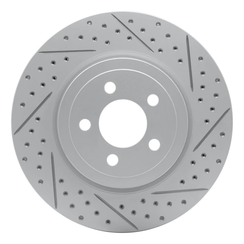 DFC 05-23 Chrysler 300 Front Right Drilled & Slotted Geoperformance Rotor