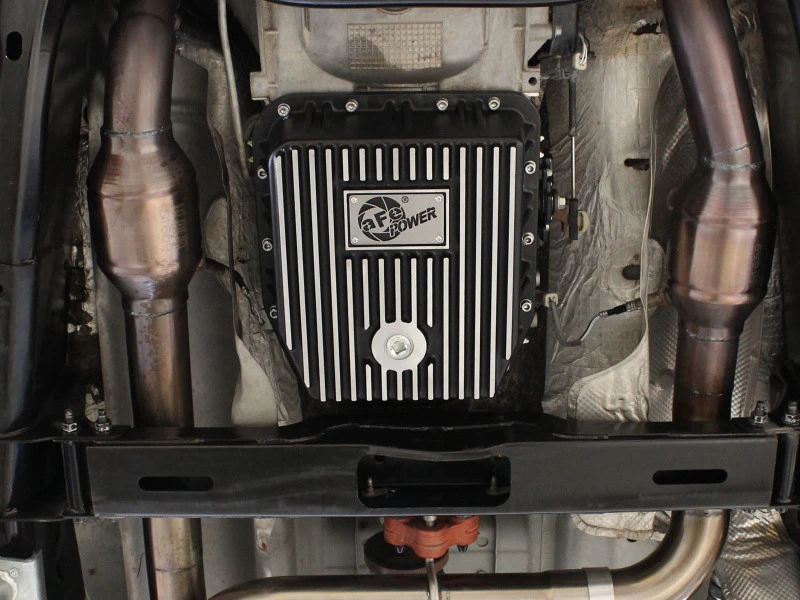 aFe Transmission Pan (Black); Ford Trucks 94-08 AODE
