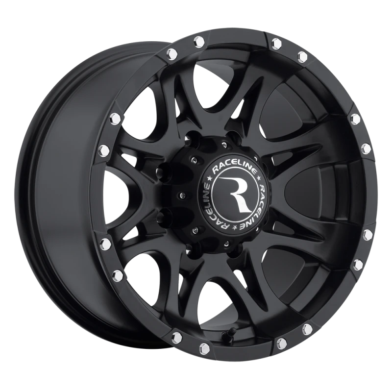 Raceline 981 Raptor 18x9in / 8x165.1 BP / -6mm Offset / 125.2mm Bore - Satin Black Wheel