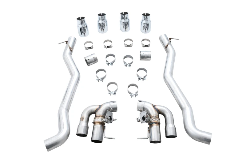 AWE Tuning 18-19 BMW M5 (F90) 4.4T AWD SwitchPath Axle-back Auspuff - Chrom Silber Spitzen