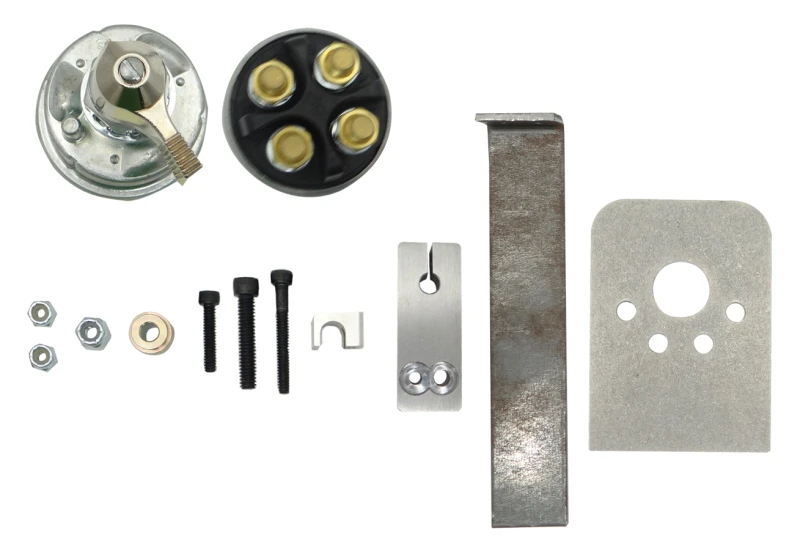Moroso Batterie- und Alternator-Trennschalter-Montage-Kit mit Schalter - Morse-Seil