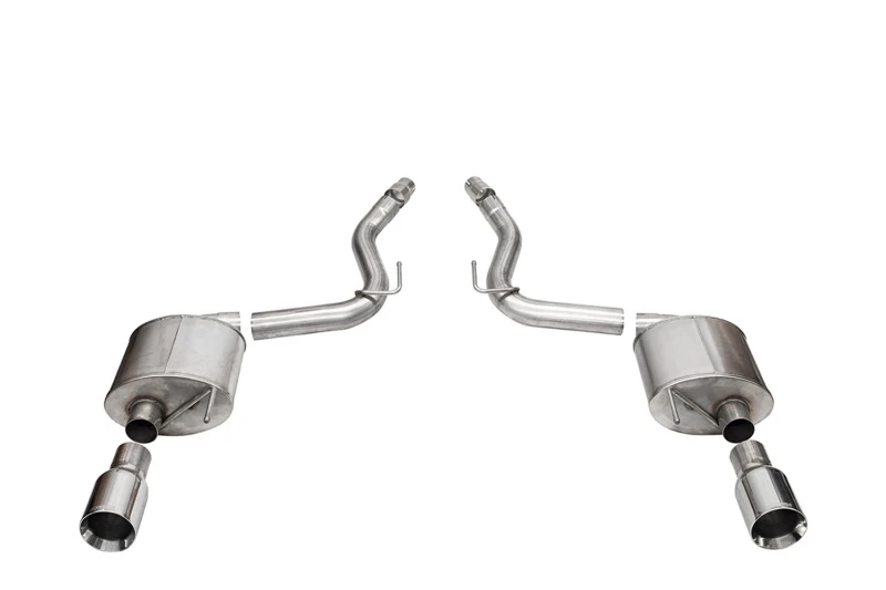 Corsa 2024 rd Mustang GT Touring Axle-Back-System 3,0 Zoll Dual Rear Exit mit 4,5 Zoll geraden CutTips