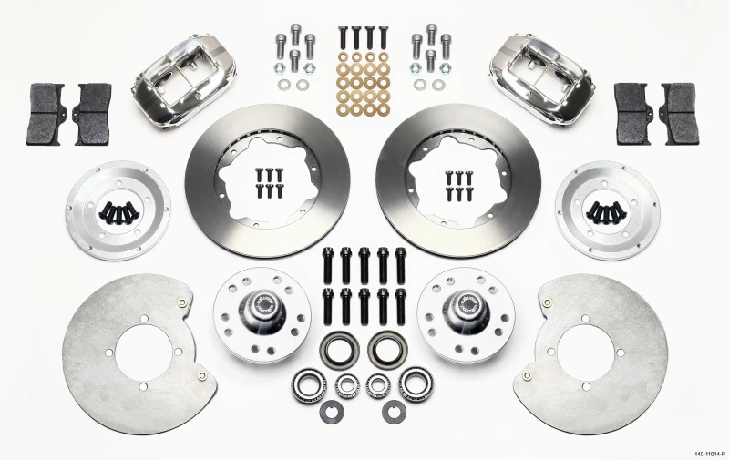 Wilwood Forged Dynalite Vorderes Kit 11,00 Zoll Poliert 37-48 Ford Psgr. 360 Plattenhalter