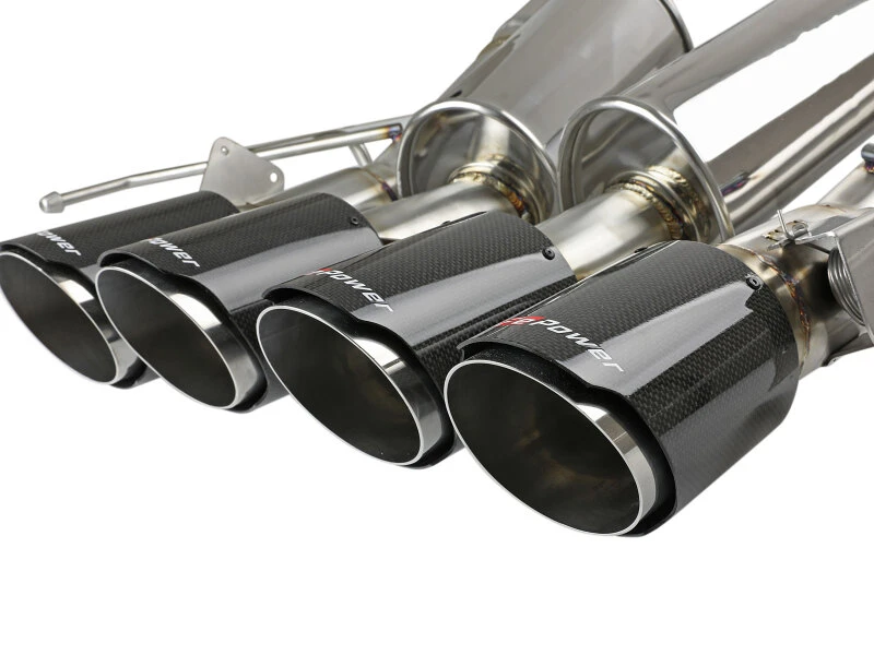aFe MACHForce XP Axle-Back-Abgasanlage 304 Edelstahl mit Carbon-Faser-Tipps für Chevy Corvette Z06 (2015-2019)