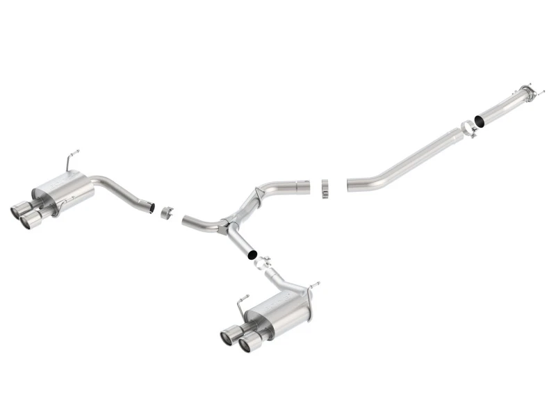 Borla for 15-16 Subaru WRX / STI 2.5L S-Type Cat-Back Exhaust Quad Rd RL Tips