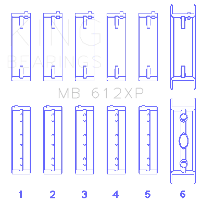 King Engine Bearings Ford ST 2.5L TURBO HYDA Main Bearing Set - Size STD