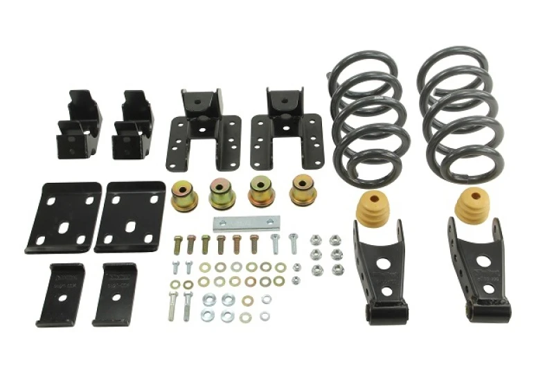 Belltech Tieferlegungskit 14 Silverado/Sierra Ext/Crw Cab 2WD 3 Zoll oder 4 Zoll vorne/4 Zoll hinten ohne Stoßdämpfer