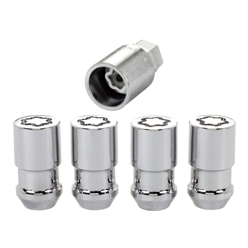 mcgard_24198-67940092cf837 McGard Wheel Lock Nut Set - 4pk. (Cone Seat) 1/2-20 / 3/4 & 13/16 Dual Hex / 1.66in. Length - Chrome