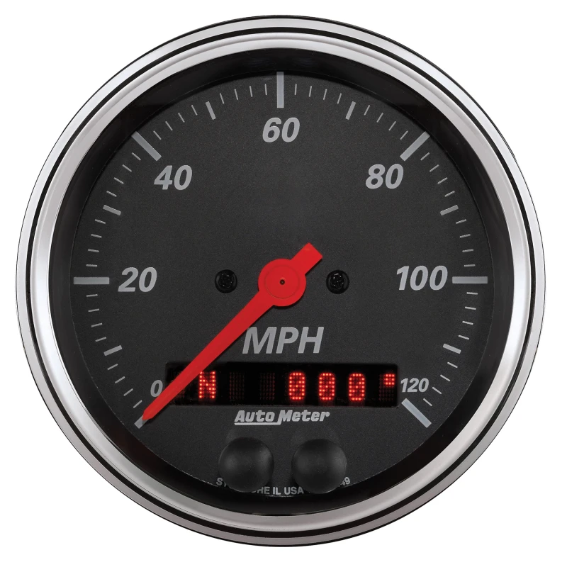 Autometer Designer Black 3-3/8in Electric 120MPH GPS Speedometer