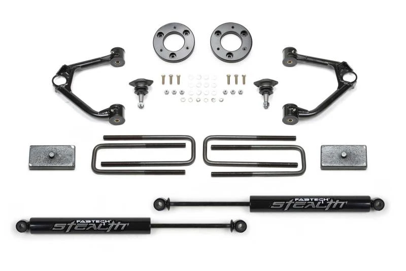 Fabtech 19-20 GM K1500 P/U mit Trail Boss/At4-Paket 1,5-Zoll-Budget-System mit Stealth