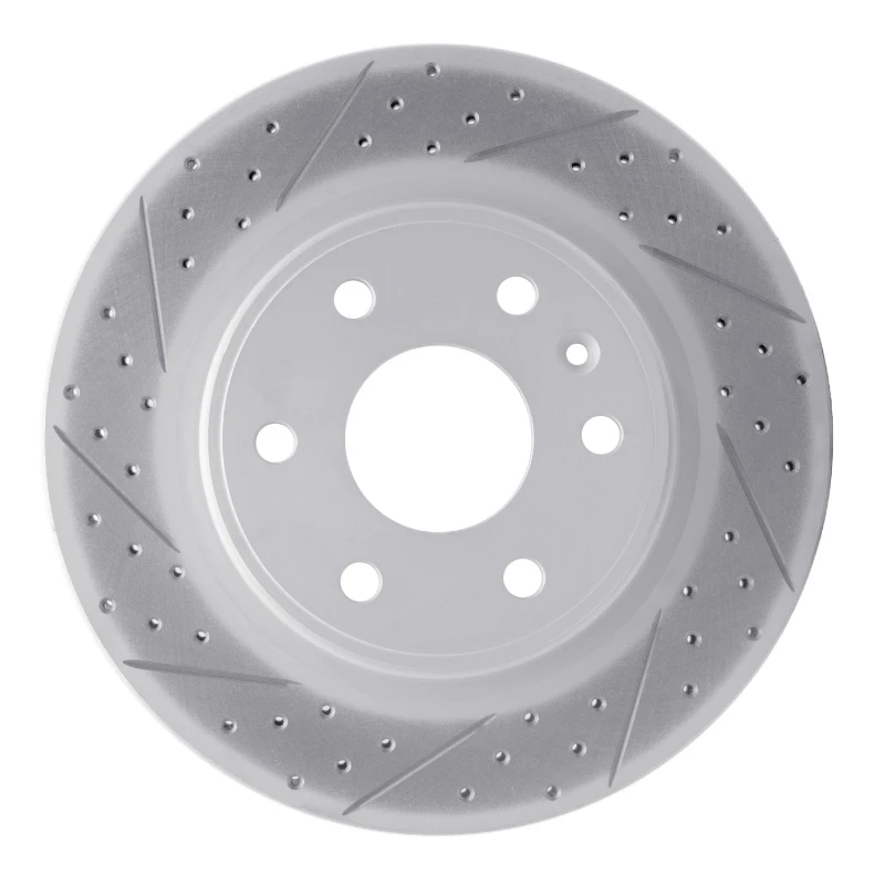 DFC 07-17 Buick Enclave Front Right Drilled & Slotted Geoperformance Rotor
